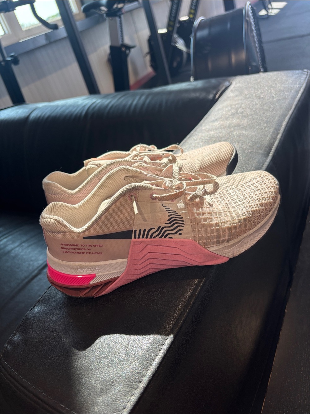 Nike Women's Athletic Trainers in Light Pink, White and Hot Pink